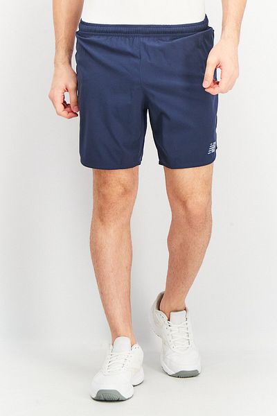 New Balance Men Athletic Fit 7 Inseam Drawstring Running Shorts, Navy