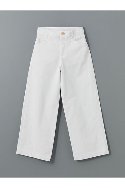 LC Waikiki New Season Adjustable Waist Elastic Girl's Trousers - S59837Z4