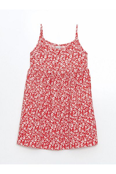 LC Waikiki New Season Square Collar Floral Girl's Dress - S5Iy10Z4