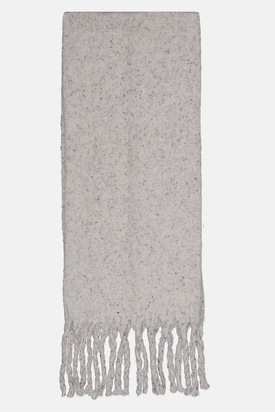 Body Glove Women Textured Thick Twist-fringe Scarves 160 L X 34 H Cm, Grey