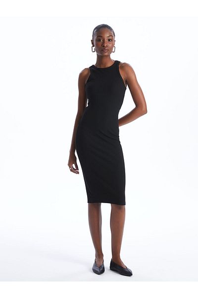 LC Waikiki LCW Women's Crew Neck Straight Dress