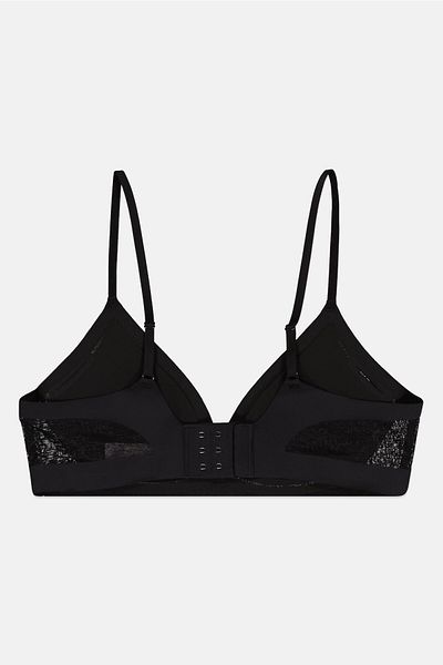 SLOGGI Women Textured Padded Triangle Bra, Black