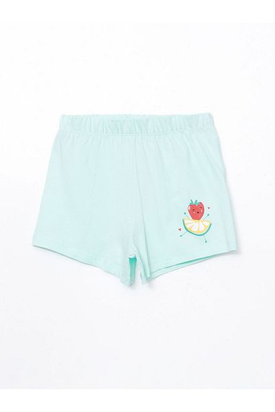 LC Waikiki Elastic Waist Baby Girl Shorts 2-Piece