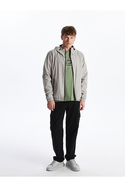 LC Waikiki Standard Mold Hooded Men's Raincoat