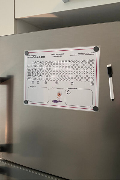 caps Un ghid pentru începerea rugăciunii pentru fete - Planificator islamic pe frigider cu magnet