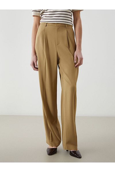 LC Waikiki New Season Elastic Waist Linen Blend Women's Trousers - S5Ik72Z8