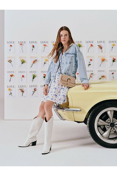 LC Waikiki New Season Γυναικείο φόρεμα με τετράγωνο γιακά με λουλούδια - S5GT30Z8