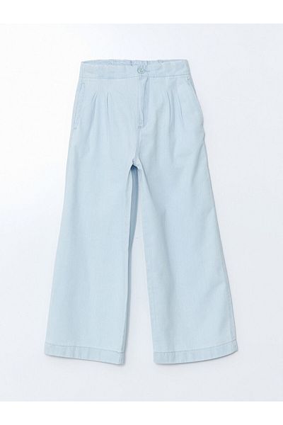 LC Waikiki Indigo Waist Adjustable Elastic Girl's Jean Trousers