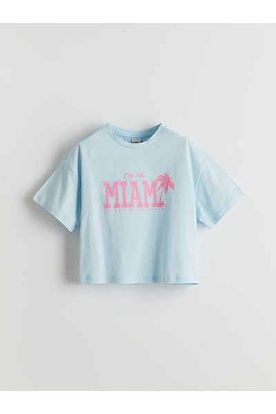 LC Waikiki Tricou Crop pentru fete cu gât crew, pachet de 2