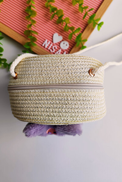 Nisankids Дівчача святкова сумка Kuromi з соломи (регульований ремінець)