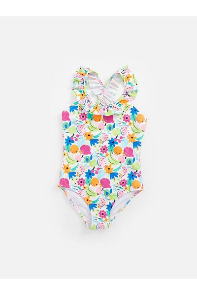 LC Waikiki Lcw Quick Dry Printed Girl's Swimsuit Fast Fashion