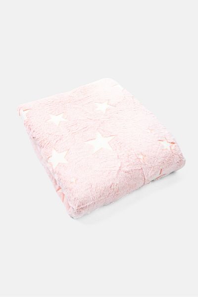Preschool Fun Allover Print Fleece Blanket 130 x 160cm, Peach