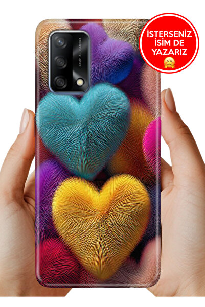 OPPO A74 4G Uyum Kılıf Lüks Desenli Silikon Cover Case Fluffy