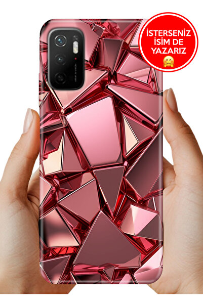 Cekuonline Redmi Note 11SE Kılıf Desenli Rubber Kamera Korumalı Silikon Pembe...