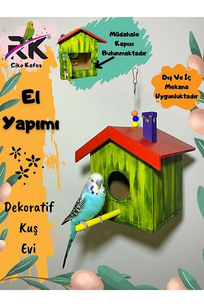 Ciko Kafes Decorative Chimney Bird House 26X15X14