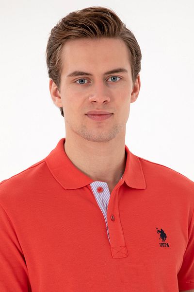 U.S. Polo Assn. Men's Regular Fit Polo Neck Red Basic T-Shirt 50298031 -Vr213