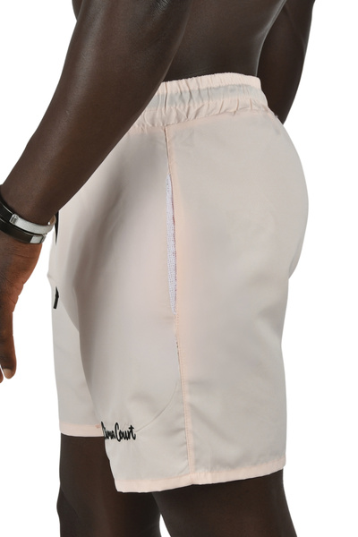 Rizz up Erkek Pudra Beli Lastikli Fileli Hızlı Kuruyan Kısa Deniz Şortu 2403010