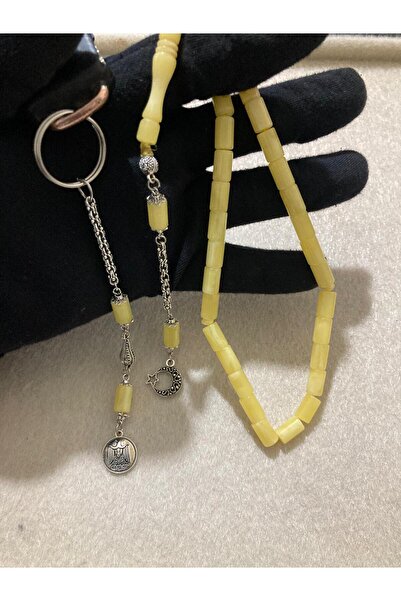 Newa Jewellry Combinație de mărgele de rugăciune din chihlimbar galben plus b...