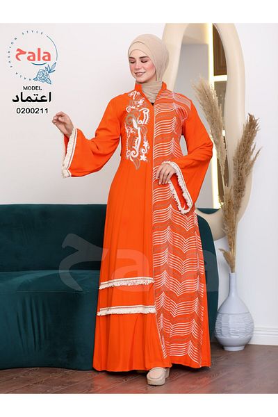 Genrics Comfortable, embroidered, cotton, ready-to-wear reception jalabiya