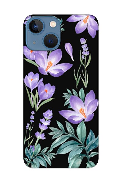 frondcase حافظة لهاتف آيفون 13 ميني وينتر فلاور باللون الأسود