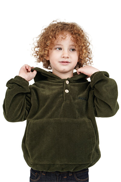 Merdia Kids Boys' Hooded Fleece Buttoned Sweatshirt Cardigan Jacket with Pockets