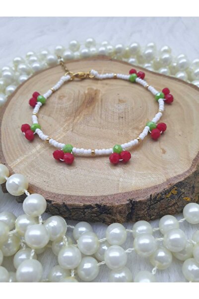 HAPPY HANDMADE 17-20 سم سوار الكرز - سوار هدية
