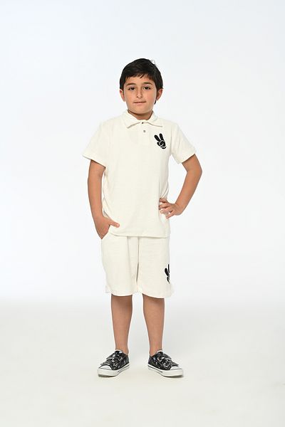 LupiaKids Summer Boy's Suit 100% Cotton - T-Shirt & Shorts - Terry Fabric for 2 People