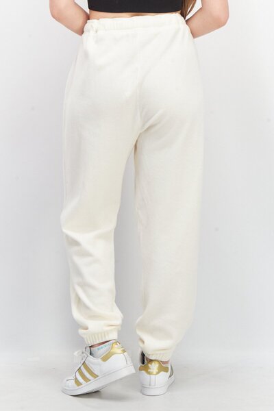 Tchibo Women Regular Fit Textured Jogger Pant, Beige