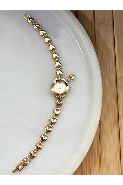 QAYYO Minimal Women's Pinterest Watch with Heart Lanyard and Charml