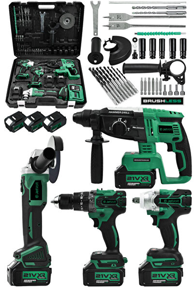 Genel Markalar Profesyonel 4'Lü Set Şarjlı 2-26 Kırıcı Delici Hilti+125mm Taş...