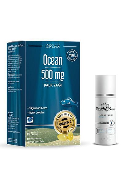 Ocean Omega-3 Lemon Flavored Softgel 60 + 100ml Facial Cleansing Gel Gift