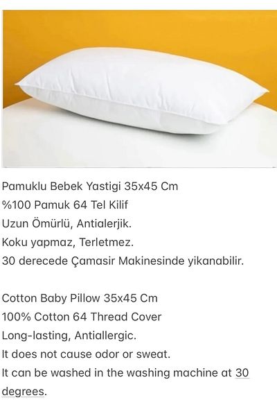 She&Co Cotton Baby Pillow 2 Pack