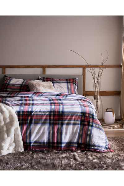 Madame Coco Saul Tek Kişilik %100 Pamuk Flanel Nevresim Takımı - Beyaz