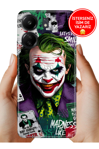 POCO C65 - Xiaomi Redmi 13C Kılıf TPU Resimli Silikon Joker--Smile