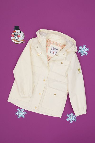 U.S. Polo Assn. Girl's Cream Raincoat 50301559 -Vr071