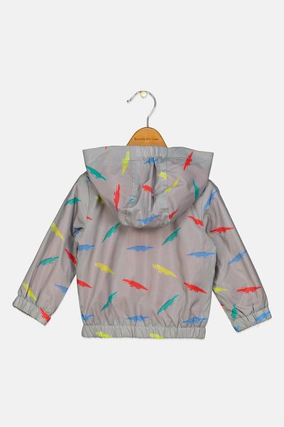 Andy & Evan Toddlers Boy Graphic Print Hooded Jacket, Multicolor
