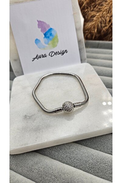 AURA Kadın çelik bileklik marka model kalp simgeli
