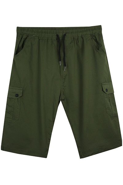 tambattal Large Size Lycra Gabardine Capri with Cargo Pocket