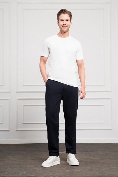 Morven Ανδρικό μπλουζάκι Ecru Trend Crew Neck Cotton Dynamic Fit