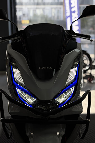 Banxtre Honda PCX Gündüz Ledleri için Mavi Renk Far Tasarım Folyo Sticker Etiket (2021-2024 Yılları )