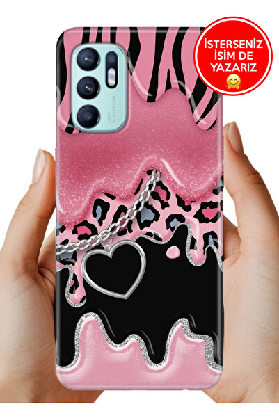 OPPO Reno 6 Kılıf Rubber Esnek Silikon Tam Koruma Society Kalp