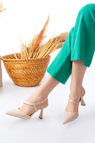Generic Brand Γυναικείο στιλέτο με τακούνι Afra Beige Skin