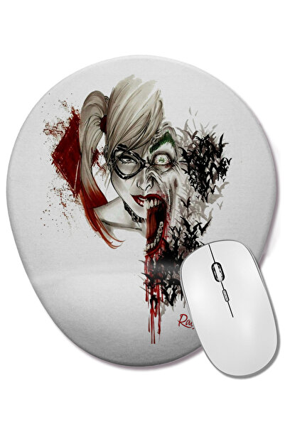 BASKI DÜNYASI Mouse Pad oval Crazy Love cu suport pentru încheietura mâinii