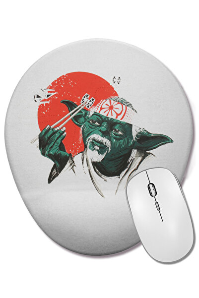 BASKI DÜNYASI Tricou_Star_Wars_Sushi Oval Mouse Pad with Wrist Support