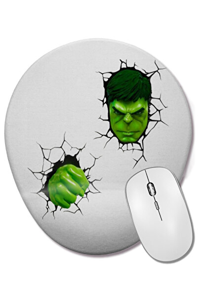 BASKI DÜNYASI Хълк Дестроер Овална подложка за мишка с опора за китката