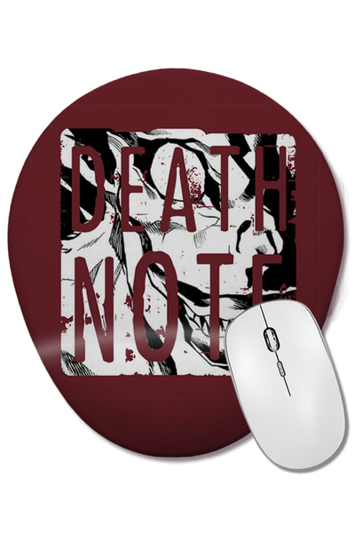 BASKI DÜNYASI Logo-ul Death Note. Mouse Pad oval cu suport pentru încheietura...