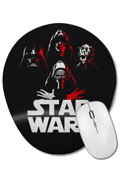 BASKI DÜNYASI Star Wars 02 Mouse Pad oval cu suport pentru încheietura mâinii