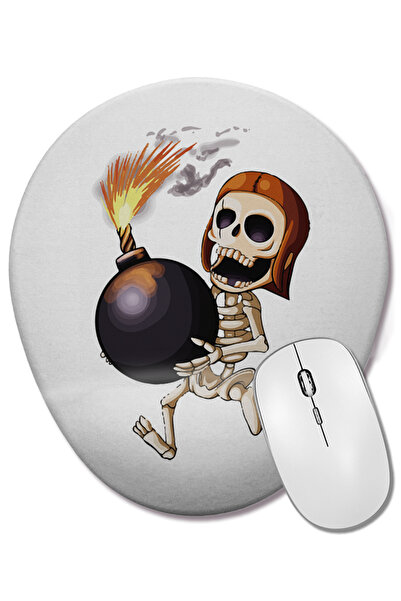 BASKI DÜNYASI Mouse Pad oval Bomber cu suport pentru încheietura mâinii