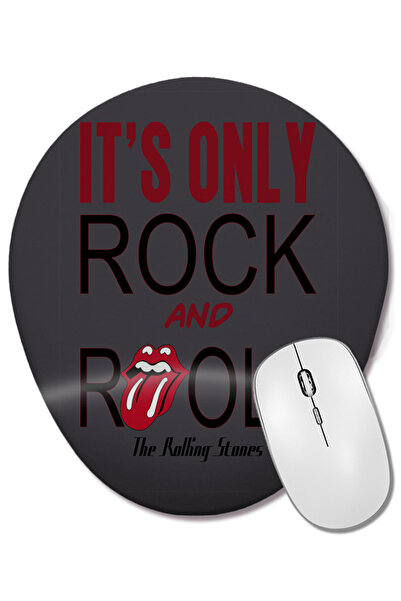 BASKI DÜNYASI Mouse Pad oval Rolling Stones cu suport pentru încheietura mâinii