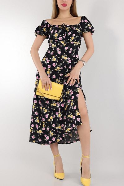 İKLİM LİFE Front Laced Back Gimped Dress